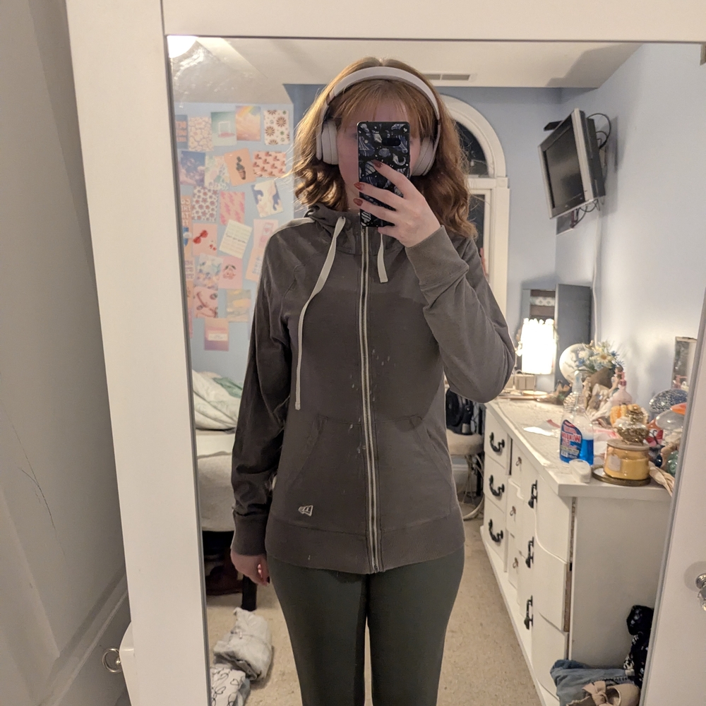 Gray Zip-Up Hoodie